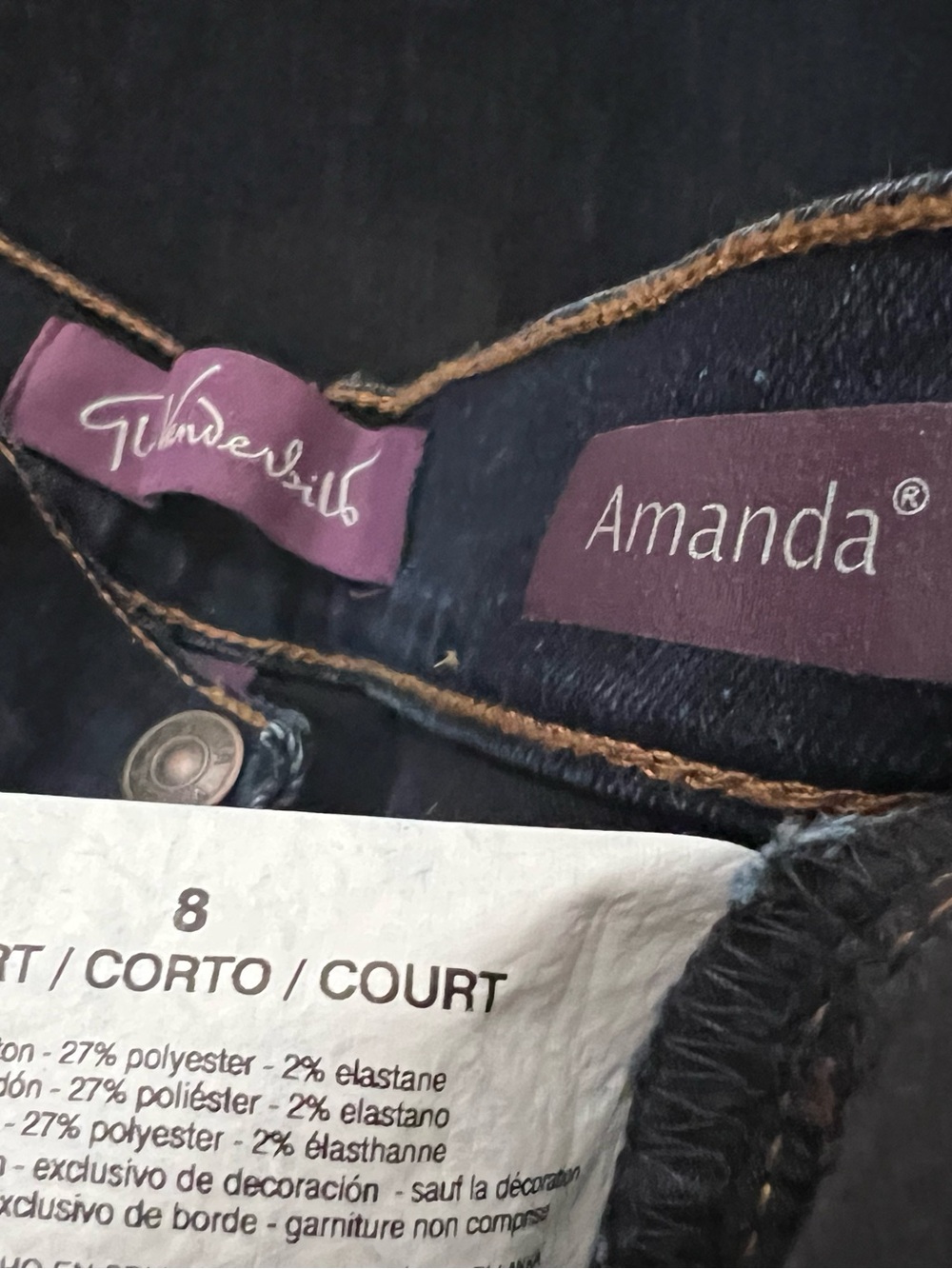 Gloria Vanderbilt Amanda Womens jeans